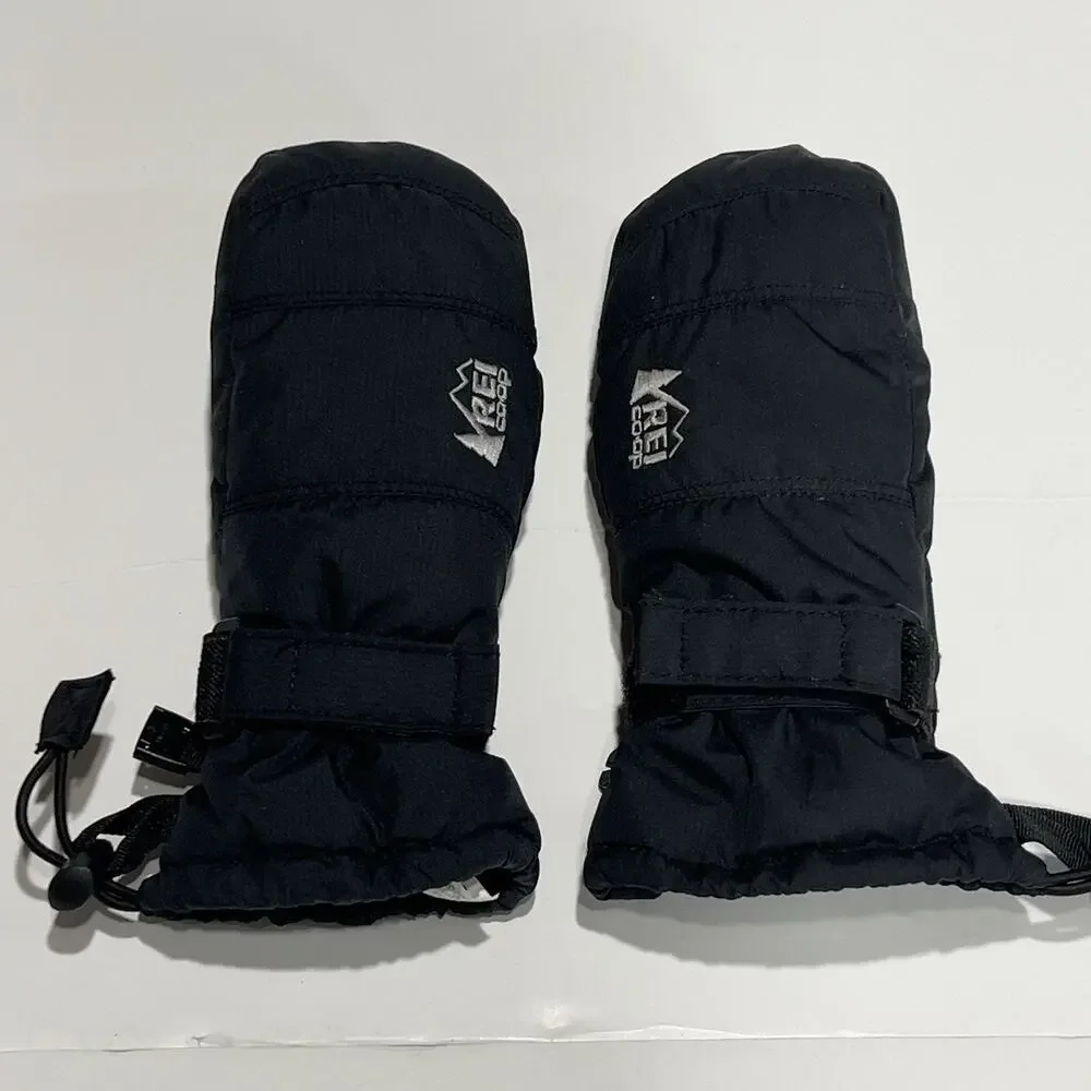 REI Co-op Timbercone Kids Mittens Size XXSmall XXS Black Ski Snowboard Mitts